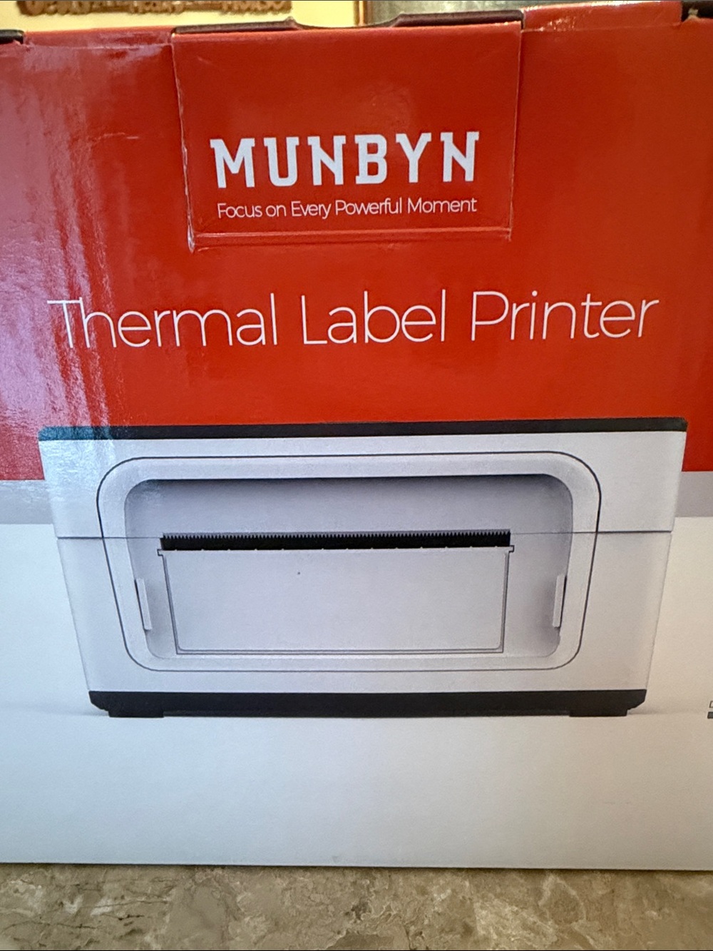 White Thermal Label Printer - Compact USB Labeling